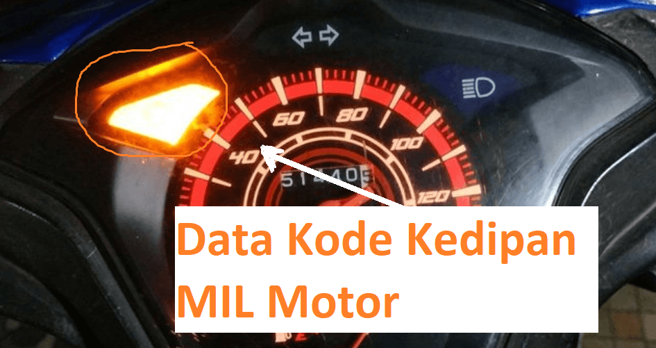 data kode mil indikator kedipan mesin motor