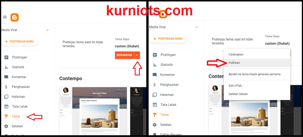 Cara Memasang Template Bloger