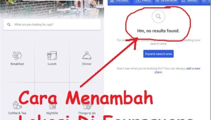 Cara Memasukam Data Location Ke Foursquare Pakai HP