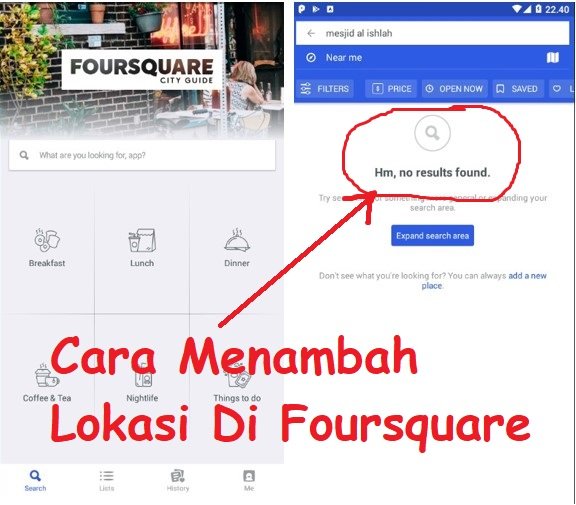 Cara Memasukam Data Location Ke Foursquare Pakai HP