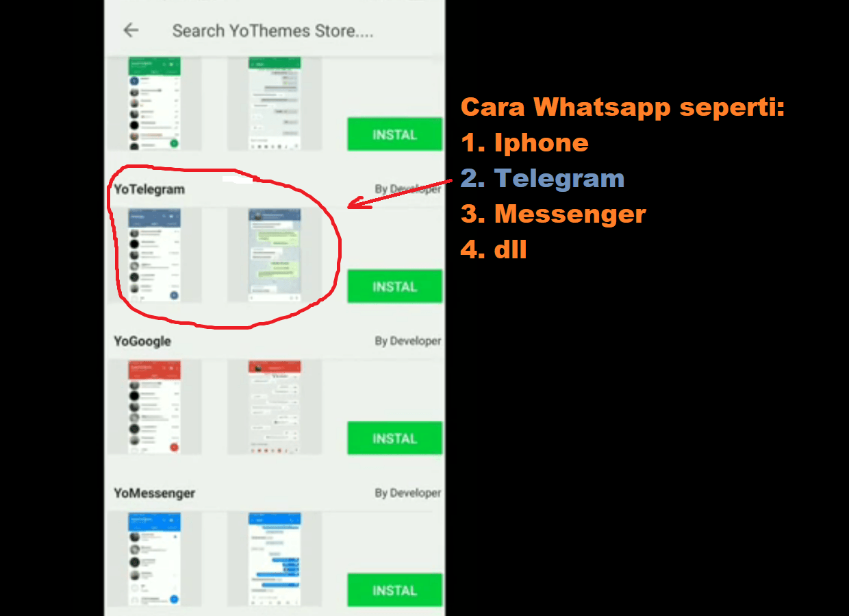 cara whatsapp seperti iphone telegram messenger dll