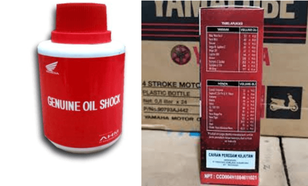 merek oli shock depan motor