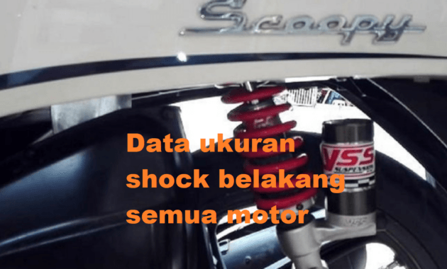 ukuran shock belakang motor